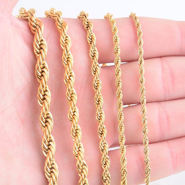 Rope Chain Stainless Steel Necklace