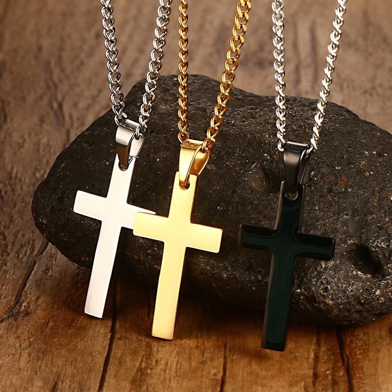 Classic Mens Cross Necklace