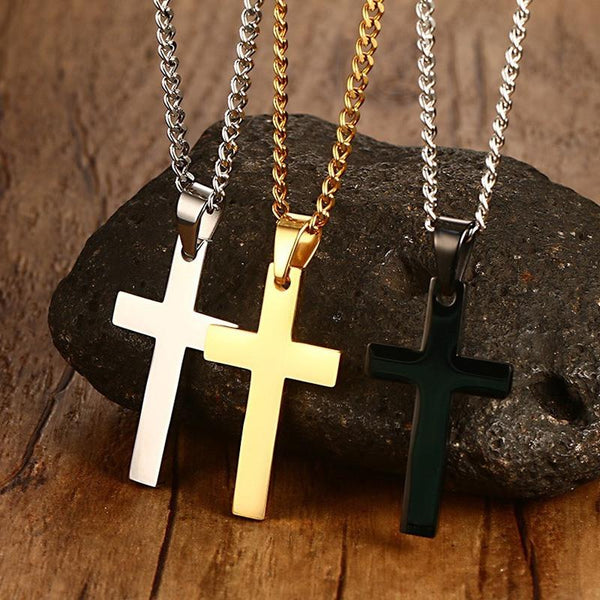 Classic Mens Cross Necklace