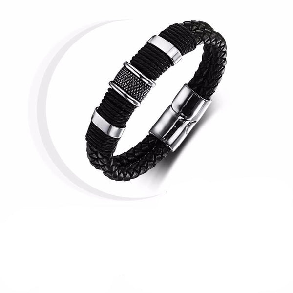 Leather Chain Wristband