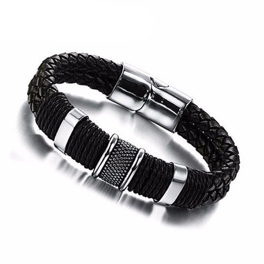 Leather Chain Wristband
