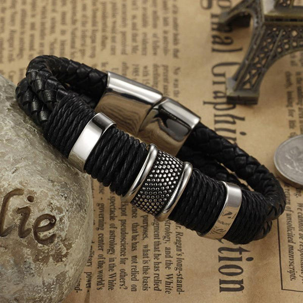 Leather Chain Wristband