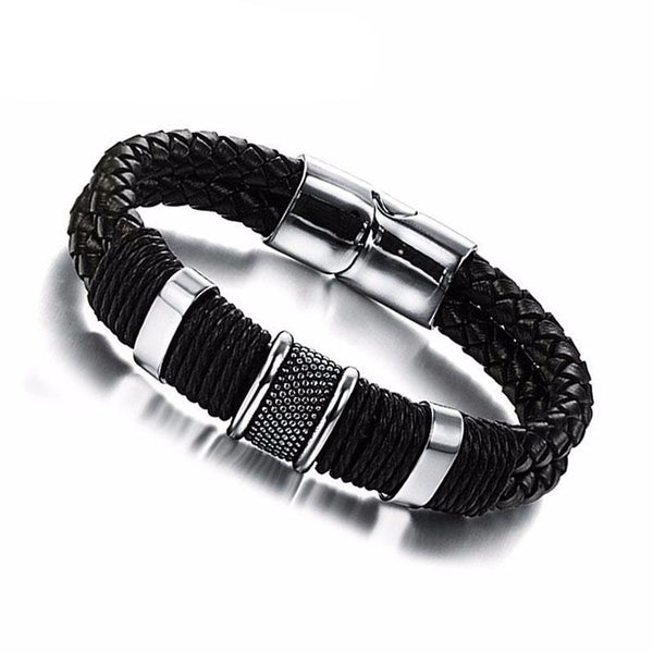 Leather Chain Wristband