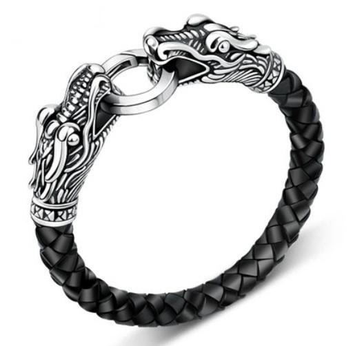 Leather Dragon Bracelet